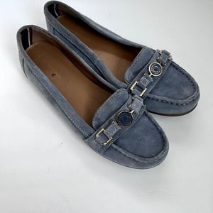 Tommy Hilfinger Blue Suede Loafer 9